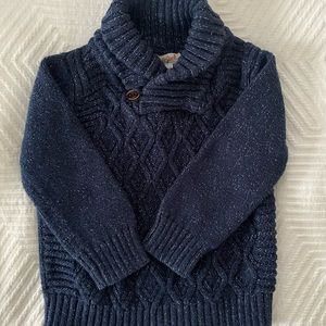 Cat & Jack blue shawl collar sweater